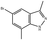 5-溴-3,7-二甲基-1H-吲唑 结构式