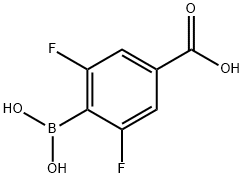 4-硼-3,5-二氟苯甲酸 结构式