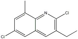 2,6-DICHLORO-3-ETHYL-8-METHYLQUINOLINE 结构式