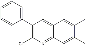 2-CHLORO-6,7-DIMETHYL-3-PHENYLQUINOLINE 结构式