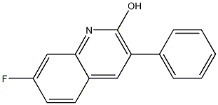 7-FLUORO-3-PHENYL-2-QUINOLINOL 结构式