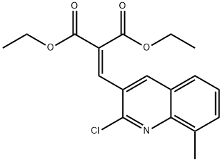 2-CHLORO-8-METHYL-3-(2,2-DIETHOXYCARBONYL)VINYLQUINOLINE 结构式