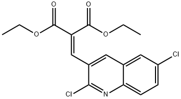 2,6-DICHLORO-3-(2,2-DIETHOXYCARBONYL)VINYLQUINOLINE 结构式