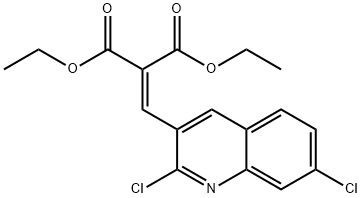 2,7-DICHLORO-3-(2,2-DIETHOXYCARBONYL)VINYLQUINOLINE 结构式