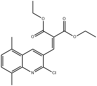 2-CHLORO-5,8-DIMETHYL-3-(2,2-DIETHOXYCARBONYL)VINYLQUINOLINE 结构式