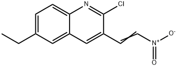 E-2-CHLORO-6-ETHYL-3-(2-NITRO)VINYLQUINOLINE 结构式