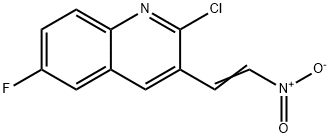 E-2-CHLORO-6-FLUORO-3-(2-NITRO)VINYLQUINOLINE 结构式