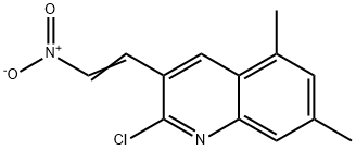 E-2-CHLORO-5,7-DIMETHYL-3-(2-NITRO)VINYLQUINOLINE 结构式