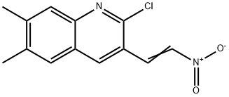 E-2-CHLORO-6,7-DIMETHYL-3-(2-NITRO)VINYLQUINOLINE 结构式