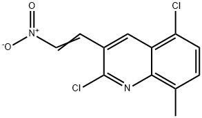 E-2,5-DICHLORO-8-METHYL-3-(2-NITRO)VINYLQUINOLINE 结构式