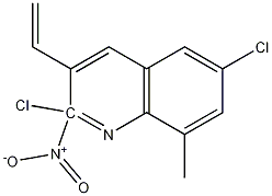 E-2,6-DICHLORO-8-METHYL-3-(2-NITRO)VINYLQUINOLINE 结构式