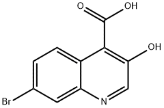 7-BROMO-3-HYDROXYQUINOLINE-4-CARBOXYLIC ACID 结构式