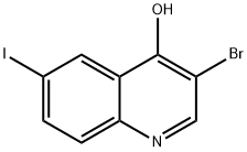 3-bromo-6-iodoquinolin-4-ol 结构式