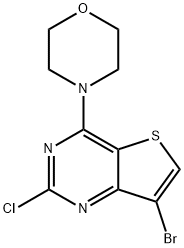 7-溴-2-氯-4-(4-吗啉基)-噻吩并[3,2-D]嘧啶 结构式