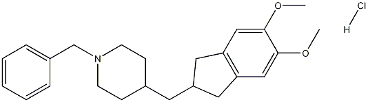 1-苄基-4-((5,6-二甲氧基-2,3-二氢-1H-茚-2-基)甲基)哌啶盐酸盐 结构式