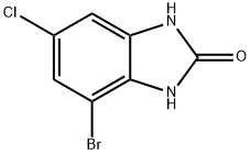 4-BROMO-6-CHLOROBENZOIMIDAZOL-2-ONE 结构式
