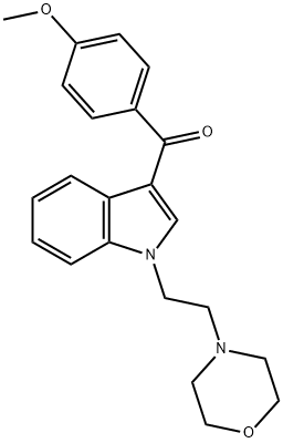 (4-甲氧基苯基)[1-[2-(4-吗啉基)乙基]-1H-吲哚-3-基]-甲酮 结构式