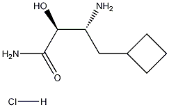 (ALPHAS,BETAR)-BETA-氨基-ALPHA-羟基环丁烷丁酰胺盐酸盐 结构式