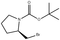 (R)-2-(溴甲基)吡咯烷-1-甲酸叔丁酯 结构式