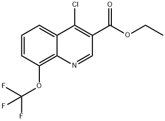 4-氯-8-(三氟甲氧基)喹啉-3-羧酸乙酯 结构式