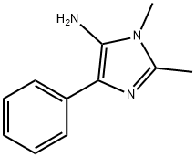 1,2-二甲基-4-苯基-1H-咪唑-5-胺 结构式