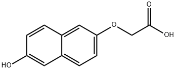 2-[(6-羟基-2-萘基)氧基]乙酸 结构式