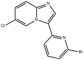 3-(6-溴吡啶-2-基)-6-氯咪唑并[1,2-A]吡啶 结构式