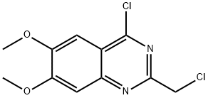 4-氯-2-(氯甲基)-6,7-二甲氧基喹唑啉 结构式