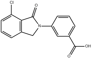 3-(7-氯-1-氧代异吲哚啉-2-基)苯甲酸 结构式