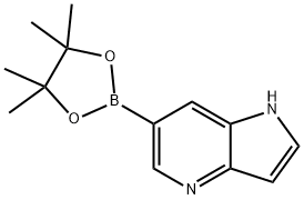 1H-PYRROLO[3,2-B]PYRIDINE-6-BORONIC ACID PINACOL ESTER 结构式