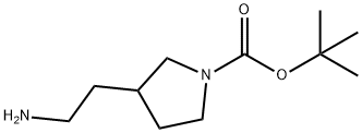 3-(2-氨基乙基)-1-吡咯烷羧酸叔丁酯 结构式