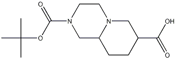 Octahydro-pyrido[1,2-a]pyrazine-2,7-dicarboxylic acid 2-tert-butyl ester 结构式