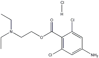 4-氨基-2,6-二氯-苯甲酸2-(二乙氨基)乙基酯盐酸盐 结构式