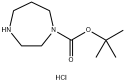 1-N-BOC-高哌嗪盐酸盐 结构式