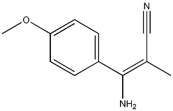 3-氨基-3-(4-甲氧基苯基)-2-甲基-2-丙烯腈 结构式