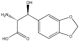 3-(苯并[1,3]二氧戊环-5-基)-2-氨基-3-羟基丙酸 结构式