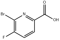 6-溴-5-氟-2-吡啶甲酸 结构式