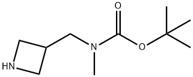 3-[BOC(甲基)氨基甲基]氮杂环丁烷 结构式
