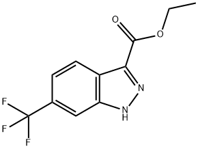 6-三氟甲基-1H-吲唑-3-甲酸乙酯 结构式