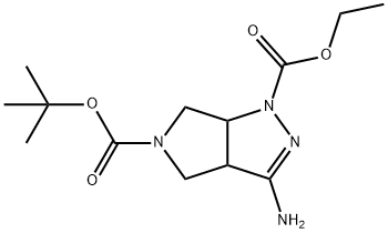 5-叔丁基 1-乙基 3-氨基-3A,4,6,6A-四氢吡咯并[3,4-C]吡唑-1,5-二甲酯 结构式