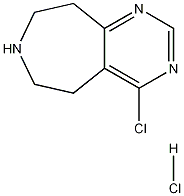 4-氯-6,7,8,9-四氢-5H-嘧啶并[5,4-D]氮杂卓盐酸盐 结构式