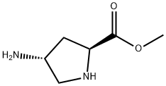 (2S,4R)-甲基-4-氨基吡咯烷-2-甲酯 结构式