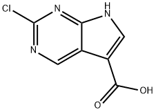 2-Chloro-7H-pyrrolo[2,3-d]pyrimidine-5-carboxylic acid 结构式