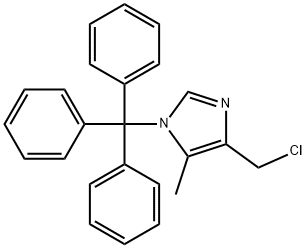 4-(氯甲基)-5-甲基-1-(三苯基甲基)-1H-咪唑 结构式