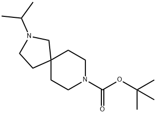 2,8-Diazaspiro[4.5]decane-8-carboxylic acid, 2-(1-methylethyl)-, 1,1-dimethylethyl ester 结构式