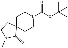 2,8-Diazaspiro[4.5]decane-8-carboxylic acid, 2-methyl-1-oxo-, 1,1-dimethylethyl ester 结构式