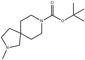 2,8-Diazaspiro[4.5]decane-8-carboxylic acid, 2-methyl-, 1,1-dimethylethyl ester 结构式