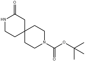 8-氧代-3,9-二氮杂螺[5.5]十一烷-3-甲酸叔丁酯 结构式