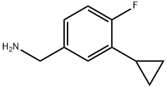 3-环丙基-4-氟苯甲胺 结构式