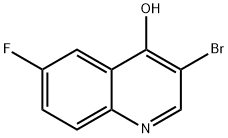 3-Bromo-6-fluoro-4-hydroxyquinoline 结构式